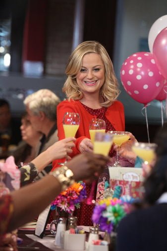 Leslie and the women of "Parks and Recreation" celebrate "Galentine's Day." (Photo courtesy of NBC)