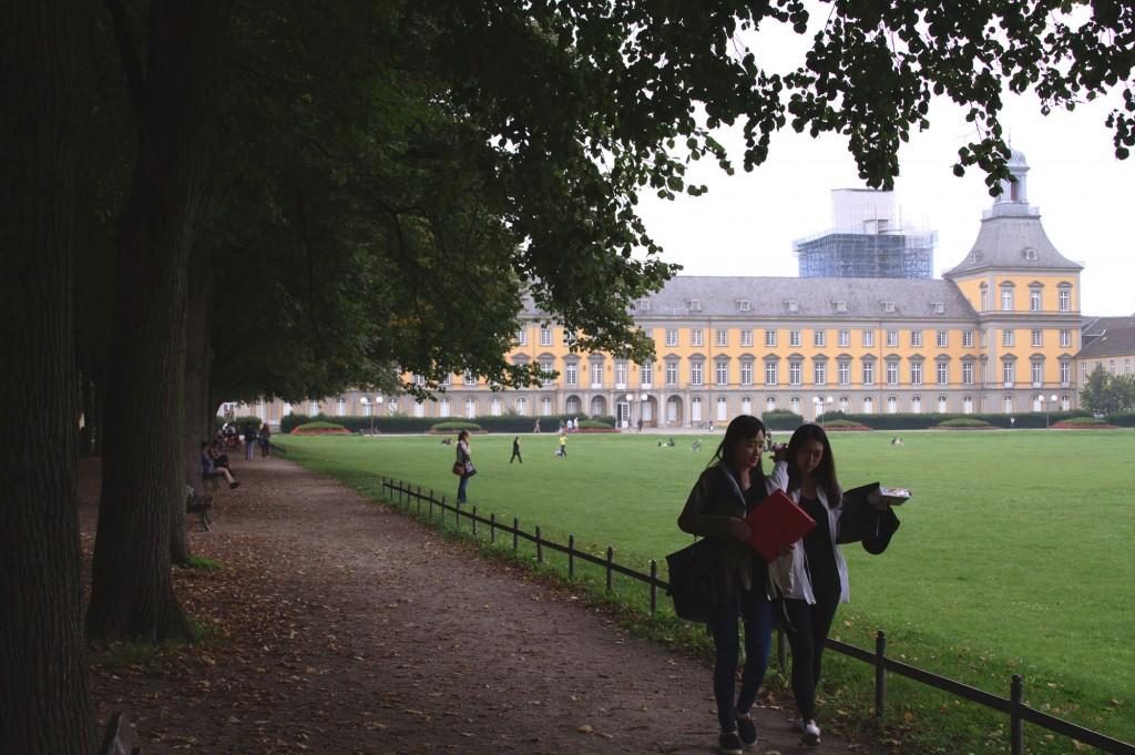 The University of Bonn draws more than 4,000 international students a year to its campus. They are split between a number of different programs, and of the three that I'm paired with, there are 26 from Taiwan, 17 from America, and others from Australia, Spain, Japan, Korea, China, Bulgaria, Italy, Poland and France. (Megan Deppen / The DePaulia)
