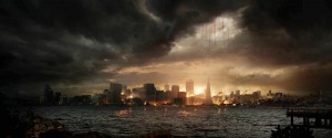 Cities burn after Godzilla's attack, but these depictions of mass destruction could help viewers process castastrophes. (Photo courtesy of Warner Bros.)