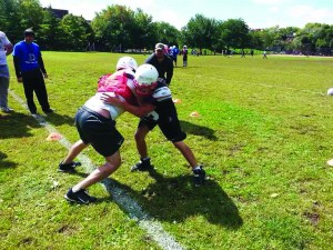 DePaul club football prepares for their debut season after postponing play in the 2013 season to get ready. (Photo courtesy of DePaul Club Football)