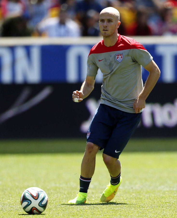 Michael Bradley, midfielder on the US team. Photo courtesy AP.