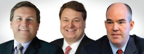 FROM LEFT: Joe Adams, S. Biff Bowman and Timothy P. Knight. (Photo courtesy of DePaul Newsroom)