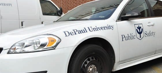 A DePaul public safety vehicle 