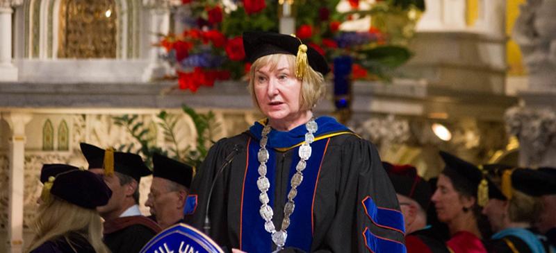 Interim President recognizes university success and challenges at convocation
