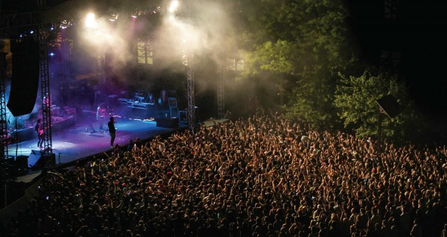 Students pack the Quad Friday, May 23 for Childish Gambino at FEST. (Photo courtesy of DAB)