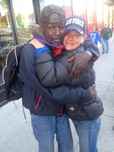 Heidi and Ronnie are homeless people who live on the streets of Chicago together. Photo via Kate Kownacki.