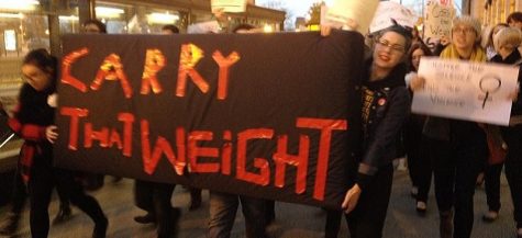 DePaul students participate in ‘Carry That Weight’ campus sexual assault awareness rally