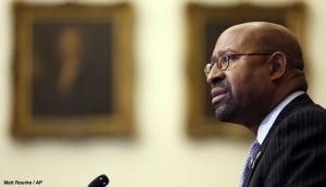 Michael Nutter speaks at a press conference addressing Philadelphia's decriminalization bill, which took effect Oct. 20. Photo courtesy AP.