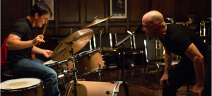 Andrew Neyman (Miles Teller) is a young and ambitious drum student taught by the dominant and aggressive Mr. Fletcher (J.K. Simmons) in “Whiplash.” (Photo courtesy of Sony Pictures)