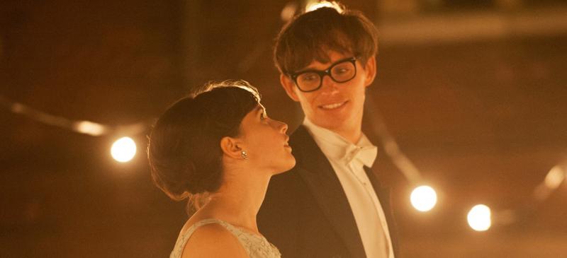 Eddie Redmayne and Felicity Jones as Stephen and Jane Hawking in “The Theory of Everything.” (Photo courtesy of Focus Features)