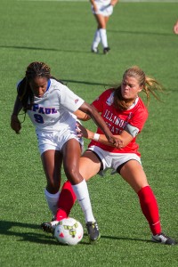 Defender Brianna Ryce has split her time between DePaul and the Trinidad and Tobago National Team. (Grant Myatt / The DePaulia)