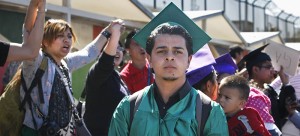 Jaren Rodriguez, 20, at a rally in Tijuana, Mexico, organized by the National Immigrant Youth Alliance that hopes to bring families back to their homes in the United States. He was brought to the United States when he was four and graduated from high school in San Jose, Calif. He later self-deported in an attempt to legalize his immigration status. (Don Bartletti | Tribune News Service / Los Angeles Times)