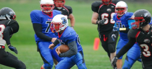 DePaul Club Football struggle in their debut season, going 1-8. They’re looking to bounce back next fall. (Photo courtesy of DePaul Club Football)