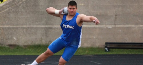 Senior shot-putter Matt Babicz has already had a storied career at DePaul, but looks to add to his accomplishments in 2015. (Photo courtesy of DePaul Athletics)