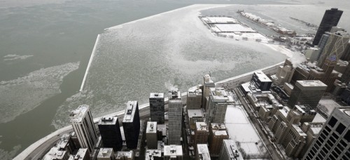 Snow coats Navy Pier in Chicago on Jan. 8. Dangerously cold air has sent temperatures into the single digits around the United States, with wind chills even lower. (Nam Y. Huh | AP)