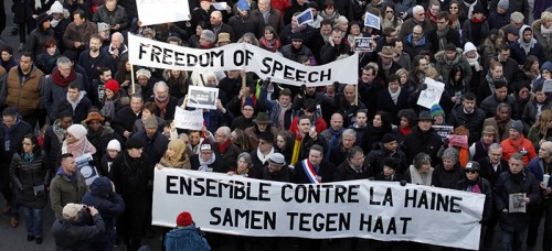 Millions have gathered in rallies across the globe to honor the victims of the attacks. (AP Photo/Francois Walschaerts)