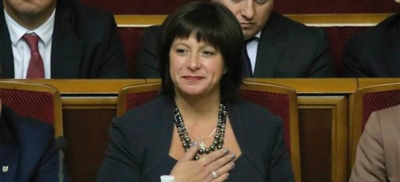 DePaul Alumna Natalie Jaresko takes her place on the Ministers’ stand after being confirmed as Ukraine’s Minister of Finance. (Efram Lukatsky | AP)