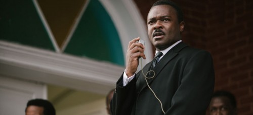 David Oyelowo portrays Dr. Martin Luther King, Jr. in a scene from "Selma." The film was nominated for an Oscar for Best Picture on Jan. 15. (Atsushi Nishijima | AP)