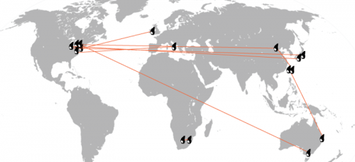 Gary Records connects artists from across the globe by pairing them on the same 7-inch vinyl.  (Photo courtesy of Gary Records)