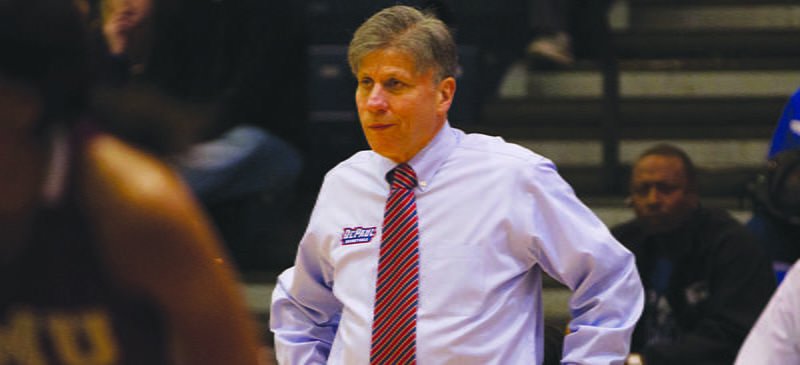 DePaul head coach Doug Bruno has led the Blue Demons to third Big East Tournament titles in the last five seasons. 
(Grant Myatt / The DePaulia)