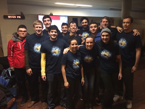 DePaul’s Water Polo Club poses for a group picture. The group will compete in a club college level tournament at Northwestern Feb. 28 to March 1.  (Photo courtesy of DePaul Water Polo Club)