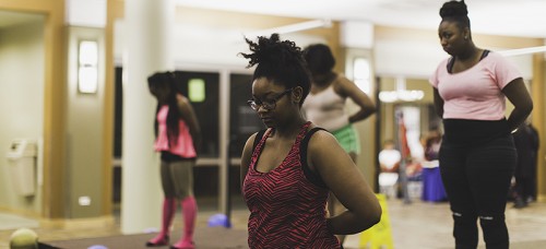 Performers from Nu’ance, an inspirational dance team at DePaul, showcase their work at DePaul’s 15th annual Festival of Lights. (Josh Leff / The DePaulia)