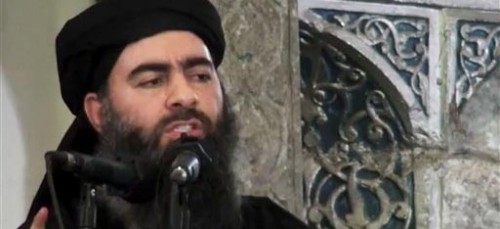 A  screenshot of an ISIS video that purports to show its leader, Abu Bakr al-Baghdadi, speaking to a crowd. Such videos are credited for much of ISIS' recruiting success. (AP File Photo)
