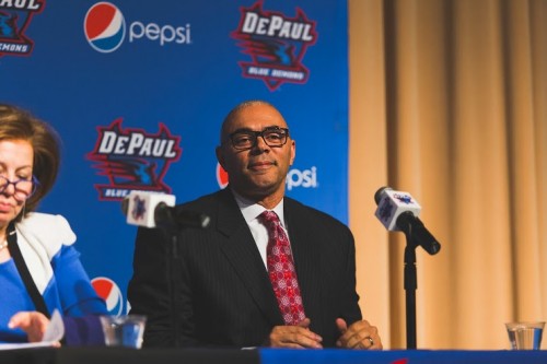 New DePaul men's basketball head coach Dave Leito is confident he can bring the program back to success. (Josh Leff/The DePaulia)