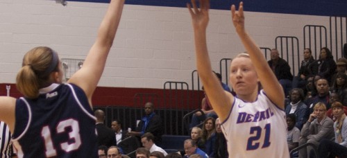 DePaul senior Megan Rogowski tore her ACL Jan. 2 at Villanova. (Josh Leff / The DePaulia)