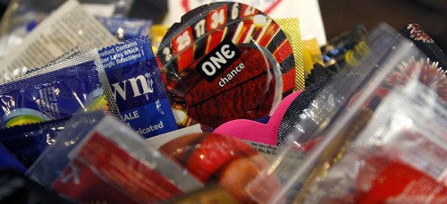 Condoms are available on some college campuses. (Matt Goins/Lexington Herald-Leader/MCT)