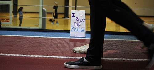 Bags dedicated to survivors, fighters, and victims of cancer illuminated the track at DePaul’s Relay for Life last Friday.  (Megan Deppen / The DePaulia)