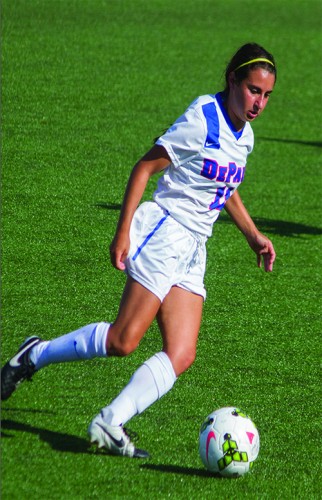 Alexa Ben had nine goals and a school record 11 assists in her freshman campaign, helping lead the Blue Demons to an undefeated regular season.  (Grant Myatt / The DePaulia)