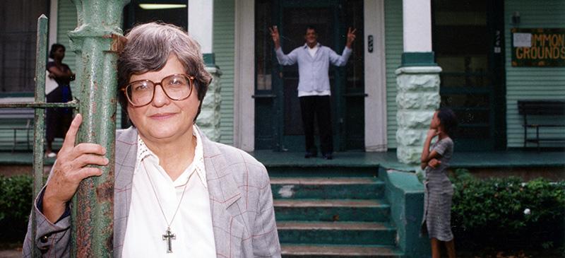 Sr. Helen Prejean stands in front of the Hope House in New Orleans where she volunteered with low-income residents in the early 1970s . Prejean, the author of “Dead Man Walking,” has fought against the death penalty since the 1980s and spoke on campus last week to students about the criminal justice system the same week the Boston bomber faces trial. (Photo courtesy of DePaul University Special Collections and Archives)