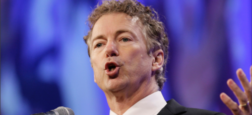 Senator Rand Paul delivered a filibuster nearly 11 hours long in protest of the Patriot Act. (Charlie Neibergall | AP)