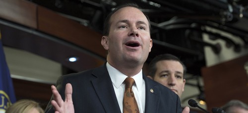 Senator Mike Lee of Utah spoke out against NSA surveillance. (AP Photo/Molly Riley, File)