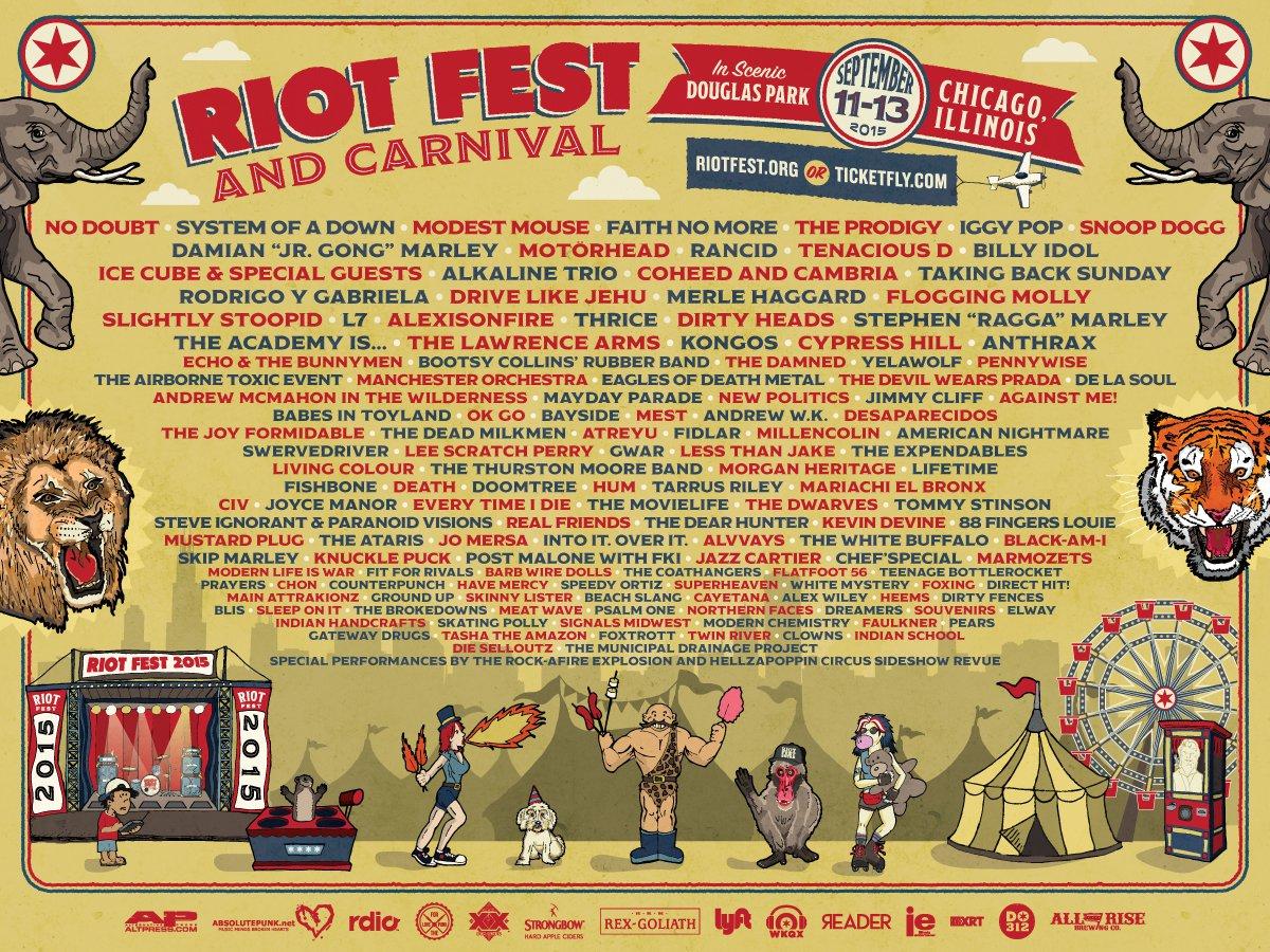 Riot Fest announces 2015 Chicago lineup