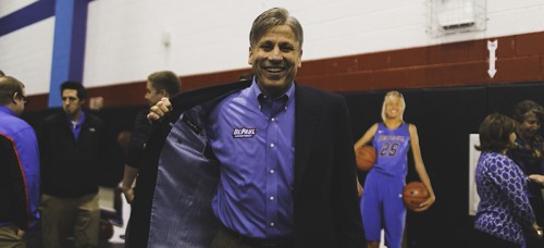 Doug Bruno will begin his 30th year as women’s basketball head coach in the 2015-16 season. (Josh Leff / The DePaulia)