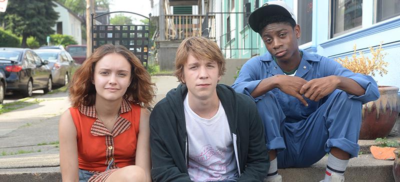 Olivia Cooke as Rachel, Thomas Mann as Greg and RJ Cyler as Earl in “Me and Earl and the Dying Girl.” (Photo courtesy of Fox Searchlight Pictures)