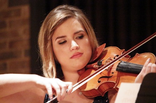 Katherine Baloff performs at her senior recital May 3. (Kirsten Onsgard / The DePaulia)