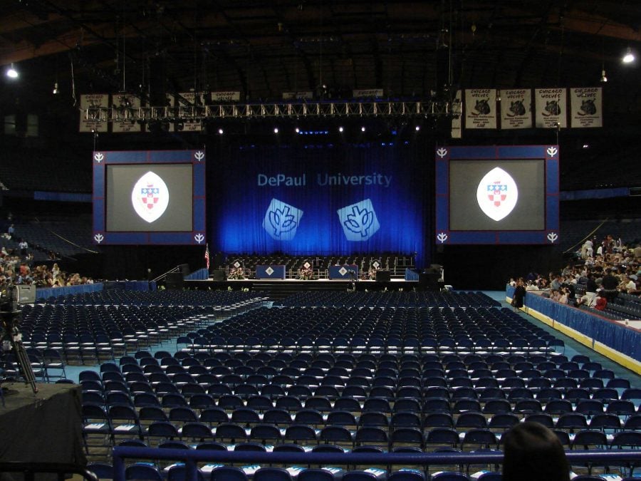 Allstate+Arena+will+be+one+of+two+sites+to+host+commencement+ceremonies+on+Sunday.+Many+undergraduates+receiving+their+diplomas+will+face+the+question+of+whether+to+go+to+graduate+school+and+when.+%28Photo+courtesy+of+Angie+Linder%29