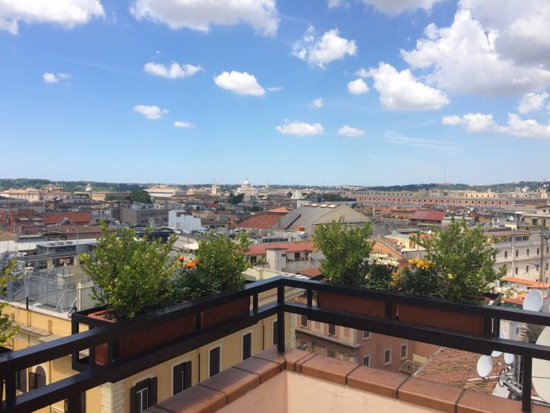 A view of Rome from the corner of Hotel Diana’s rooftop. St. Peter’s Basilica is in the distance. Everything about this hotel was great, except for the frozen pizza they served me for lunch. It was my fault for eating at a hotel instead of venturing out. (Marcus Cirone / The DePaulia)