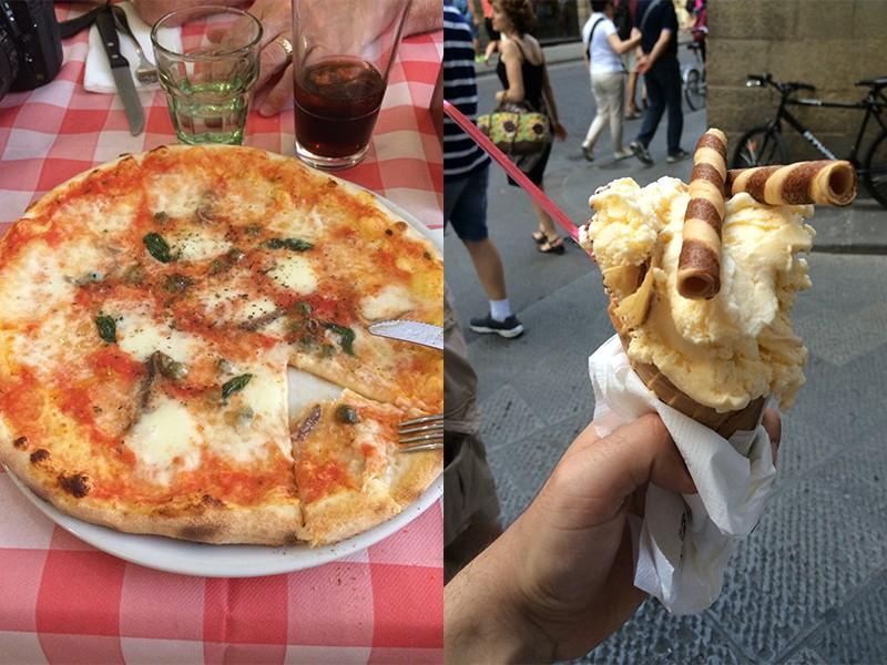 My meal in Florence was pizza for dinner and cream gelato for dessert – reason alone to travel thousands of miles. (Marcus Cirone / The DePaulia)