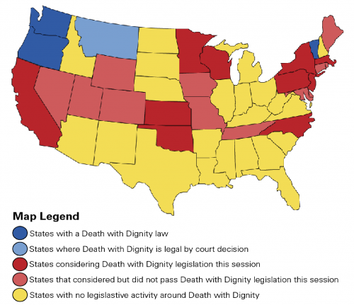 Right To Die States Map California legislature passes right to die bill