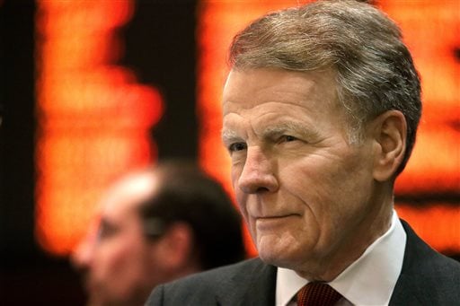 In this Thursday, Jan. 8, 2015 photo, Illinois Speaker of the House Michael Madigan, D-Chicago, listens to lawmakers while on the House floor during special session at the Illinois State Capitol in Springfield Ill. Illinois House Democrats are trying to build momentum for a vote this week to defy Illinois Gov. Bruce Rauner on legislation they say could prevent labor unrest. (AP Photo/Seth Perlman)