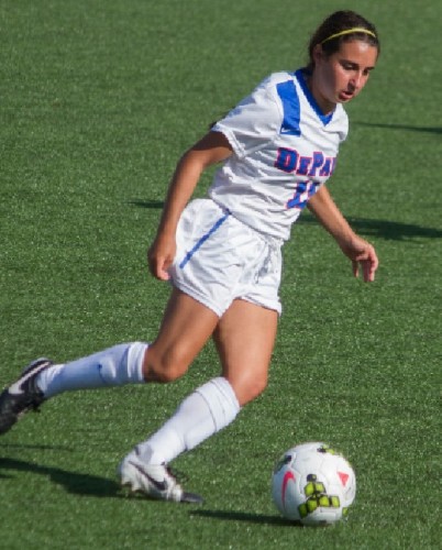 Sophomore midfielder Alexa Ben and the DePaul attack could not score against Loyola. Photo courtesy of DePaul.