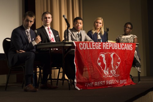 Students debated foreign policy and domestic issues like Planned Parenthood. (Connor O'Keefe / The DePaulia)