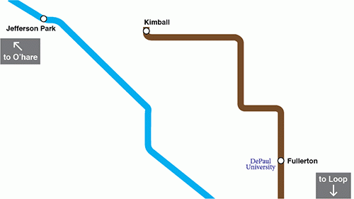 Transit Future proposes an extension of the Brown Line from Kimball to Jefferson Park, which would connect it with the Blue Line. (Katie Tamosiunas / The DePaulia)