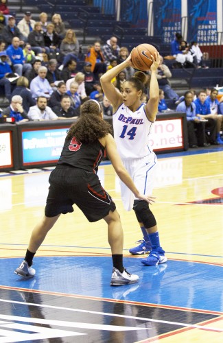 Junior guard Jessica January was named a captain for 2015-16. (Geoff Stellfox / The DePaulia)