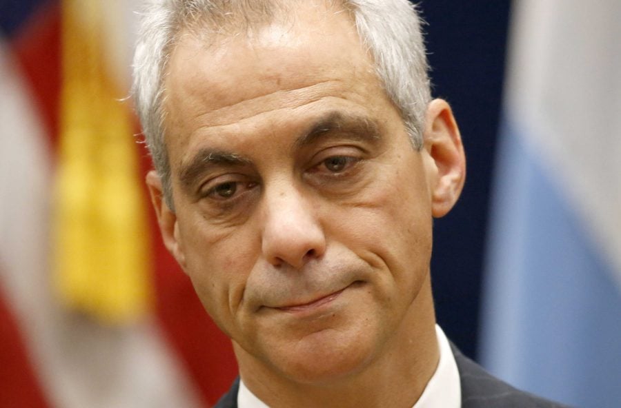 Chicago Mayor Rahm Emanuel listens to a question after announcing the appointment of Sharon Fairley as leader of the Independent Police Review Authority, Monday, Dec. 7, 2015, during a news conference in Chicago. Officials have been criticized for the handling of the 2014 fatal shooting of a black teenager by a white Chicago police officer. (AP Photo/Charles Rex Arbogast)