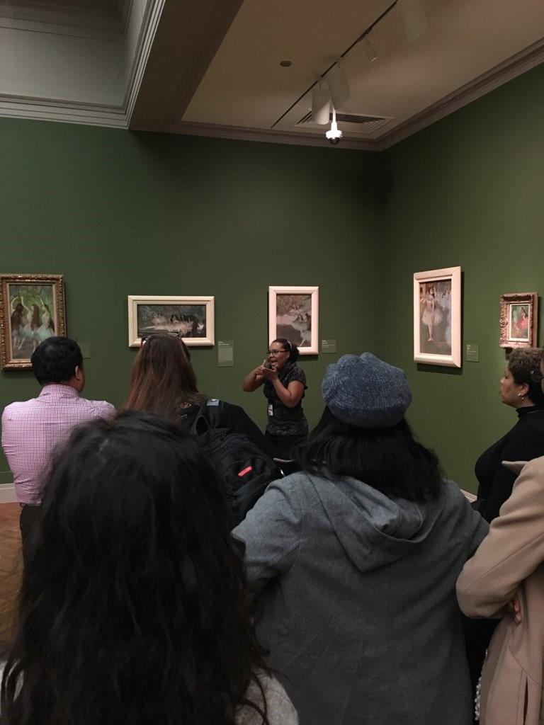 About 40 people attended a sign language tour at the Art Institute of Chicago. (Photo courtesy of Justin Haugens)